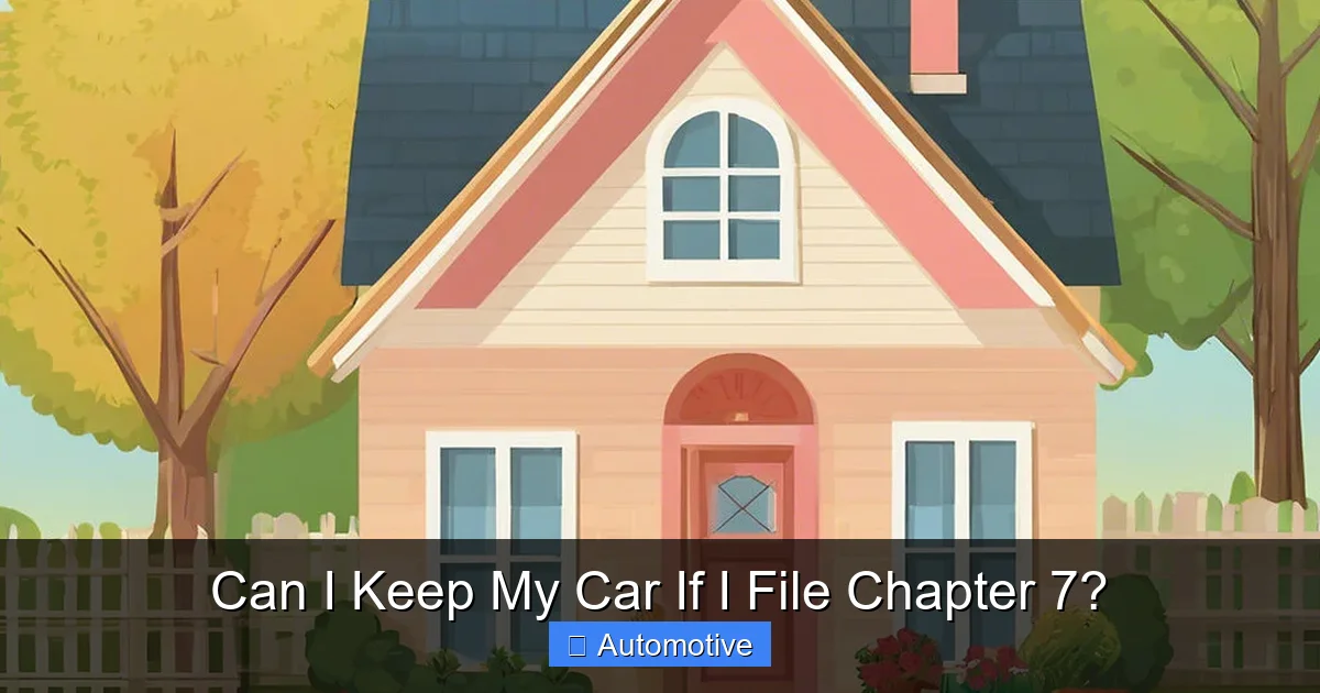 Can I Keep My Car If I File Chapter 7?