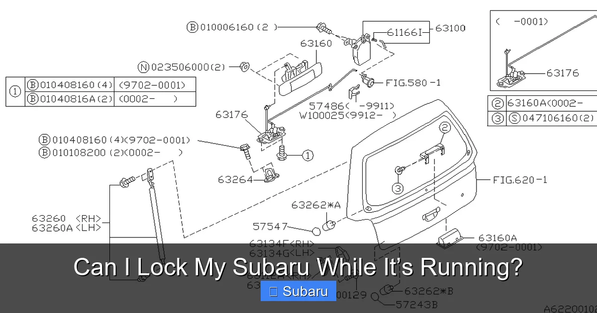 Can I Lock My Subaru While It’s Running?