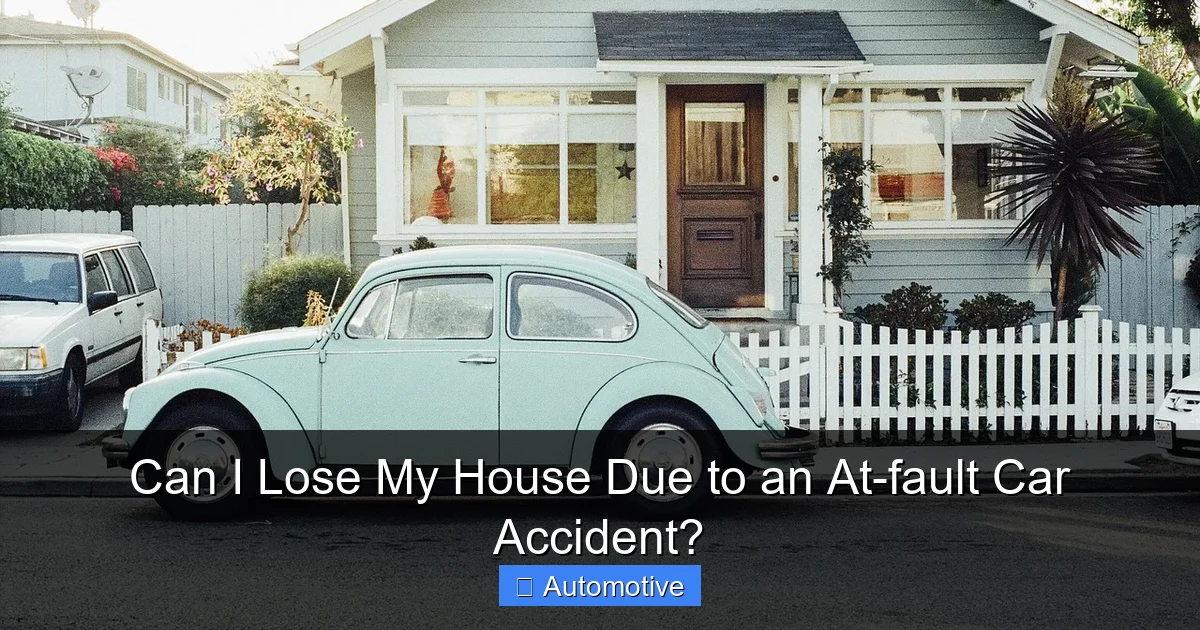 Can I Lose My House Due to an At-fault Car Accident?