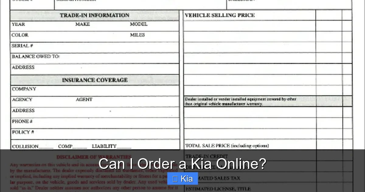 Can I Order a Kia Online?