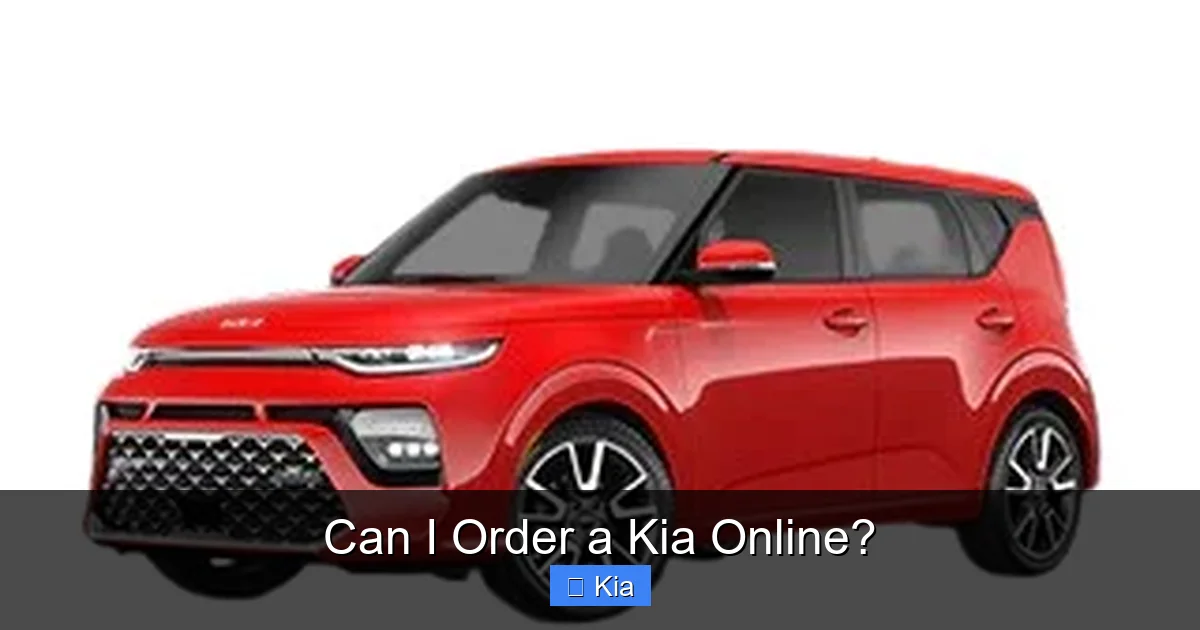 Can I Order a Kia Online?