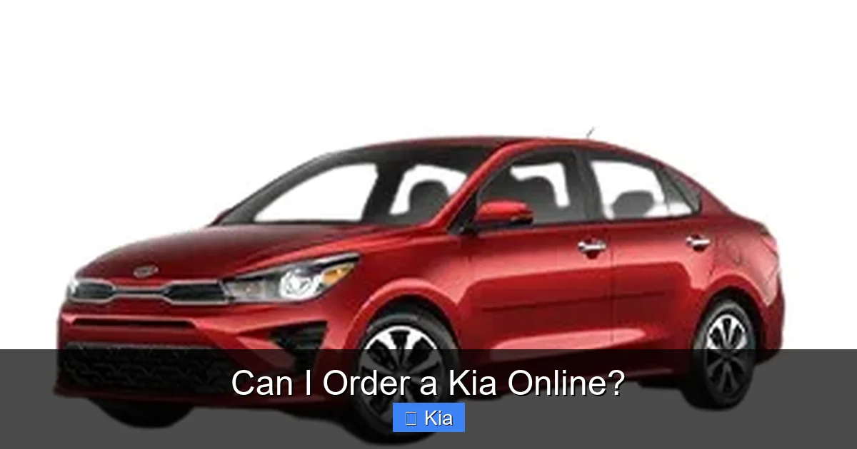 Can I Order a Kia Online?
