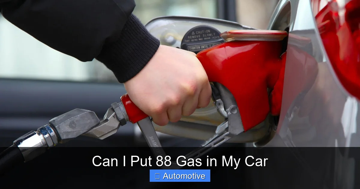 Can I Put 88 Gas in My Car