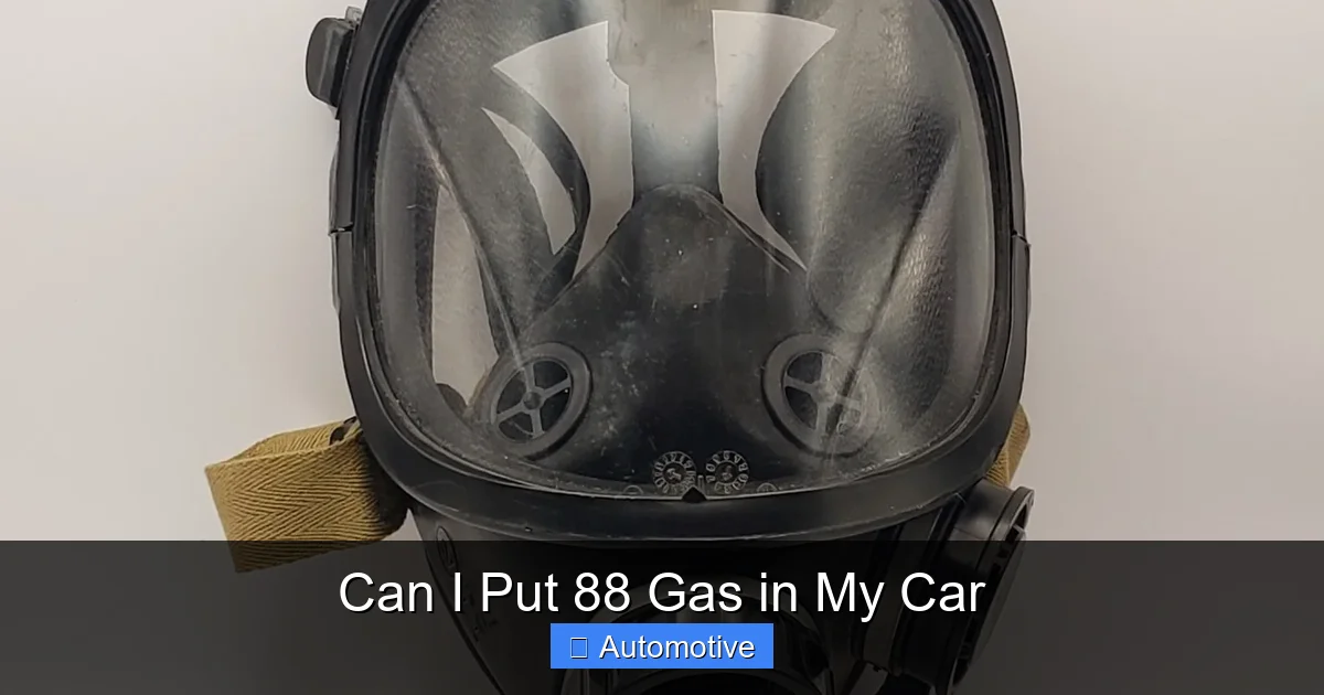 Can I Put 88 Gas in My Car