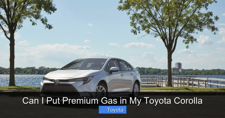 Can I Put Premium Gas in My Toyota Corolla