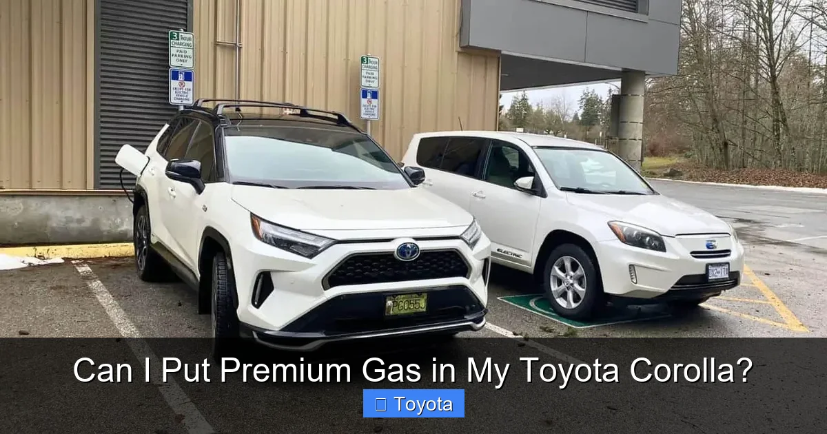 Can I Put Premium Gas in My Toyota Corolla?