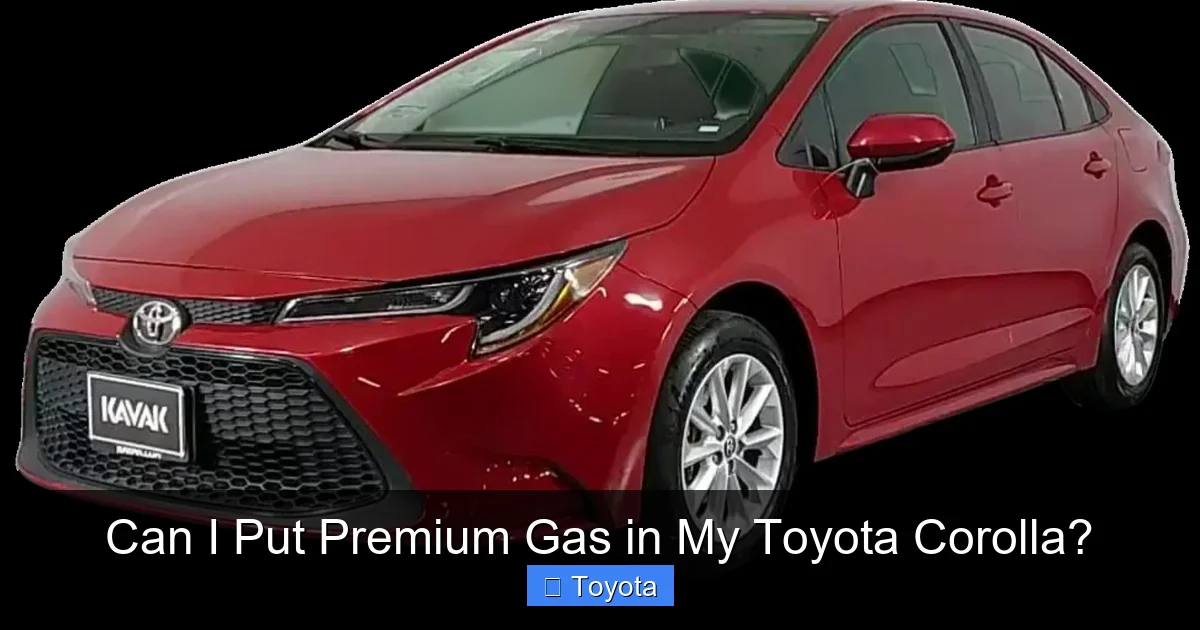 Can I Put Premium Gas in My Toyota Corolla?