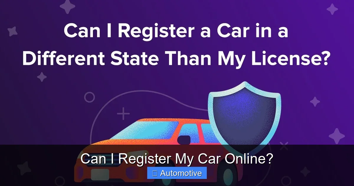 Can I Register My Car Online?