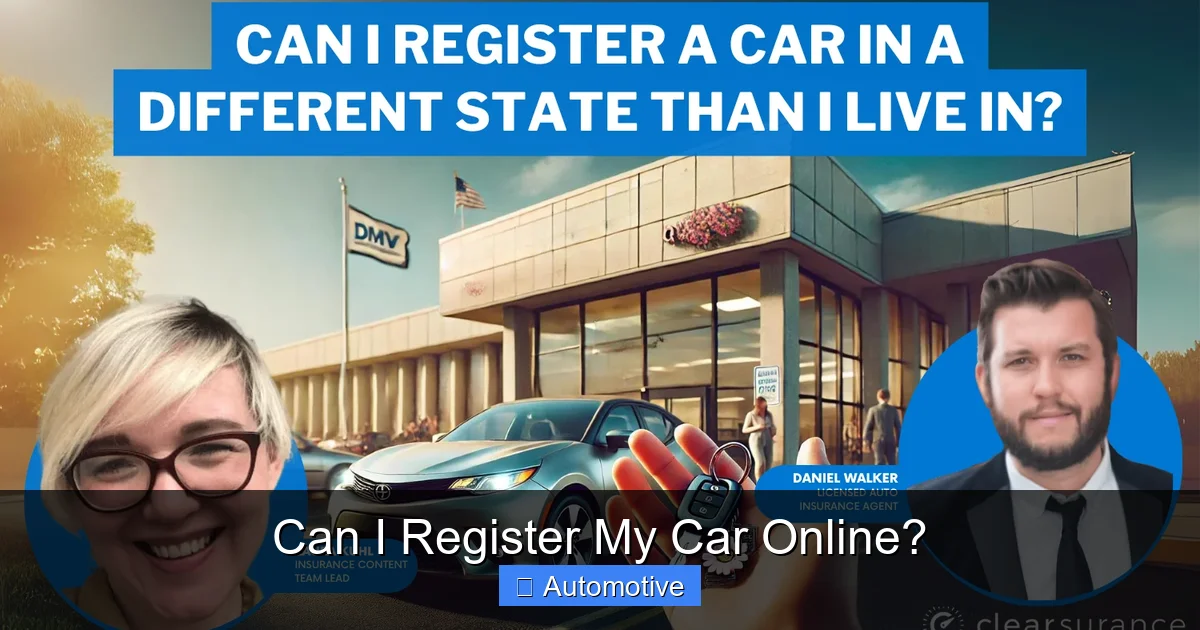 Can I Register My Car Online?