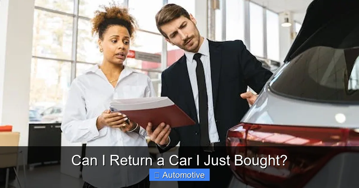 Can I Return a Car I Just Bought?