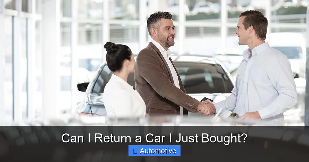 Can I Return a Car I Just Bought?