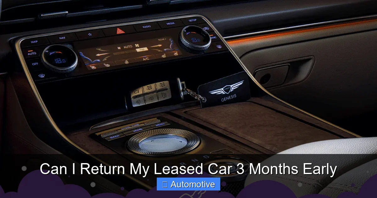 Can I Return My Leased Car 3 Months Early