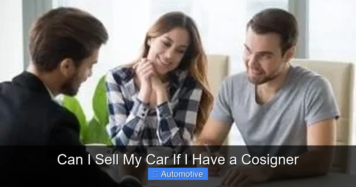 Can I Sell My Car If I Have a Cosigner