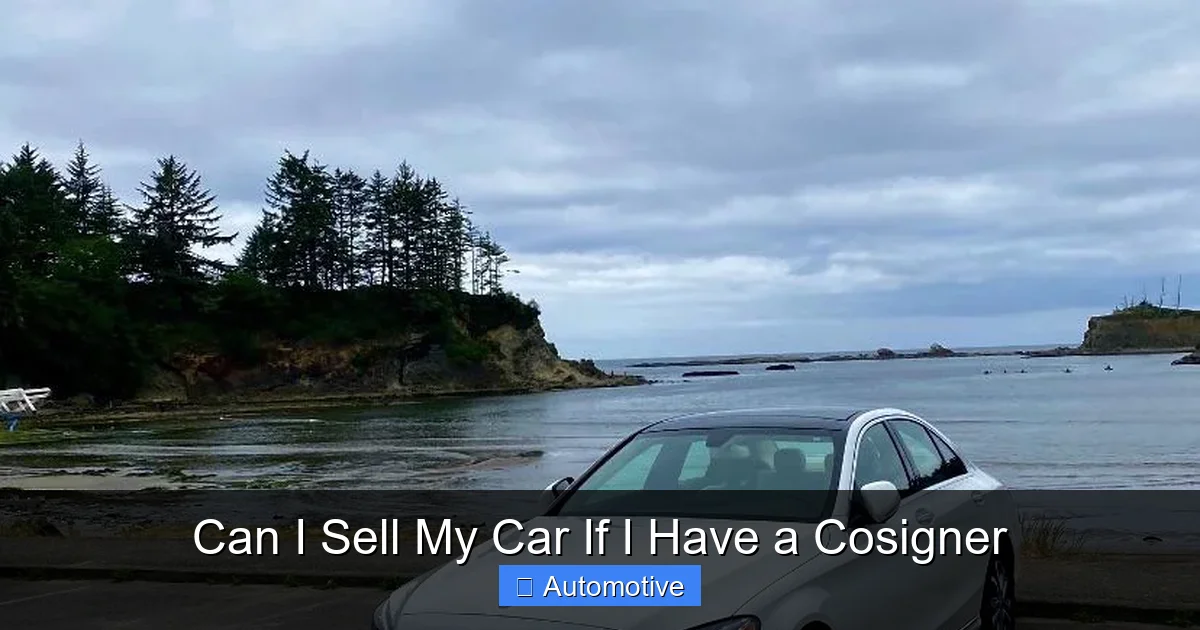 Can I Sell My Car If I Have a Cosigner