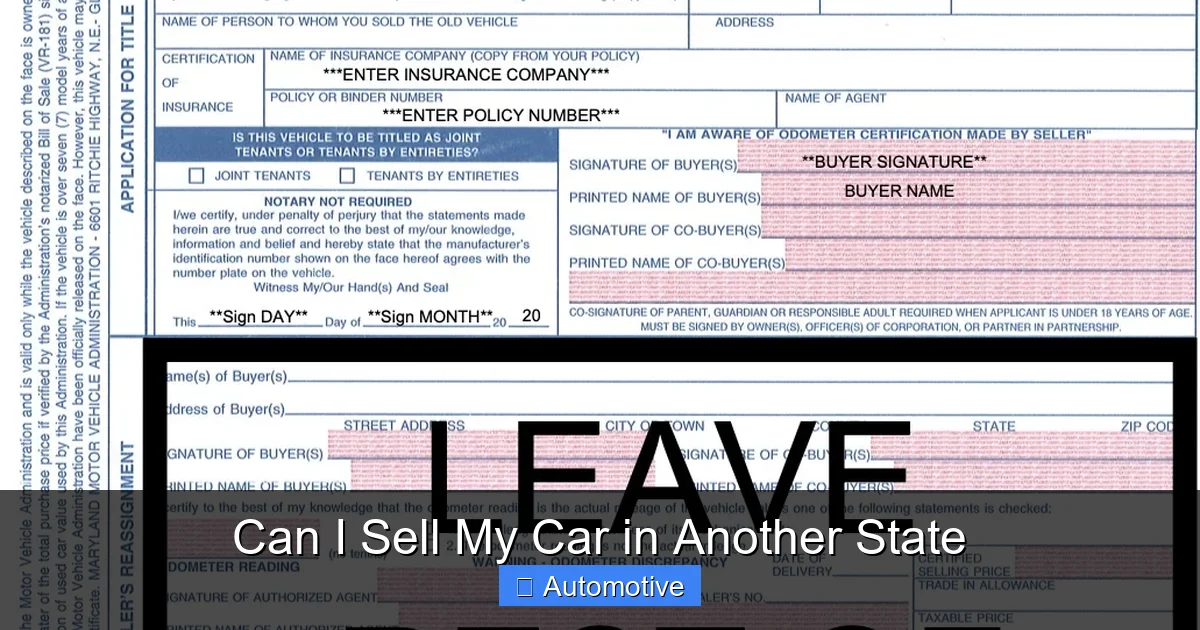 Can I Sell My Car in Another State