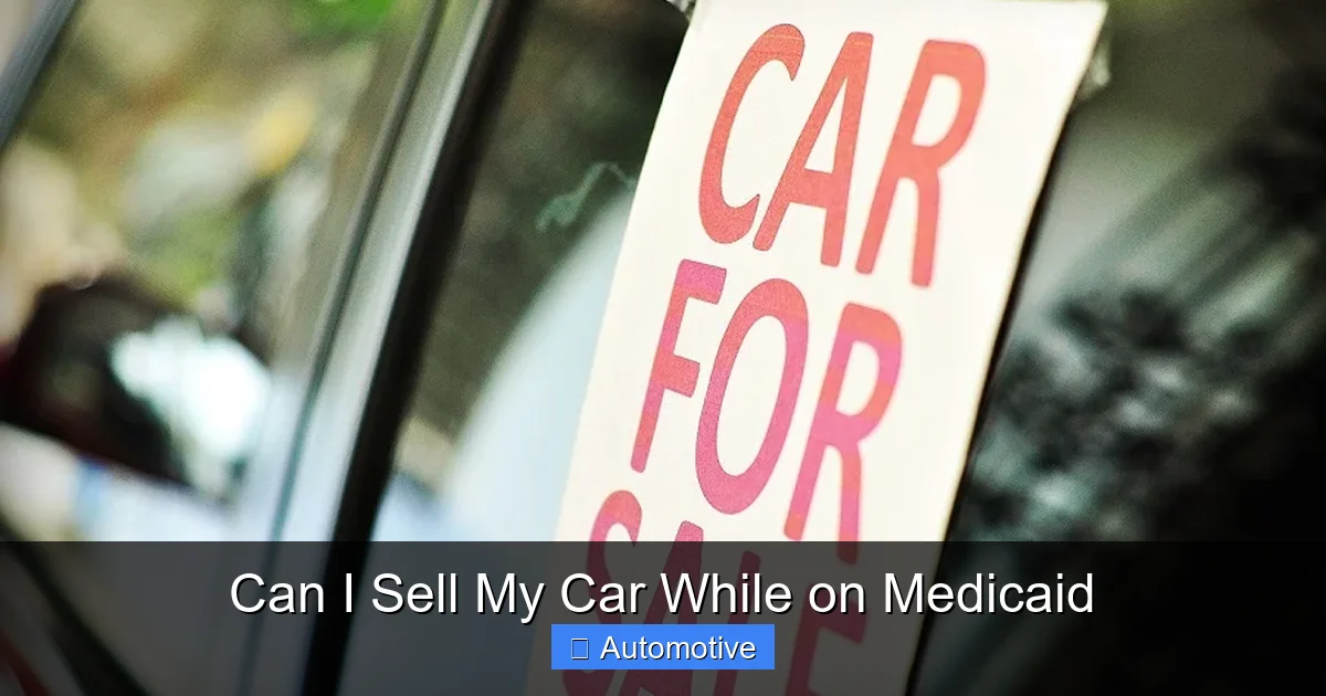 Can I Sell My Car While on Medicaid