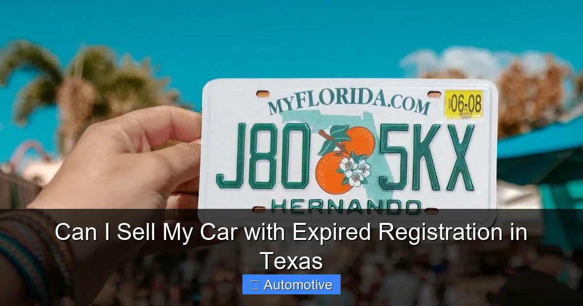 Can I Sell My Car with Expired Registration in Texas