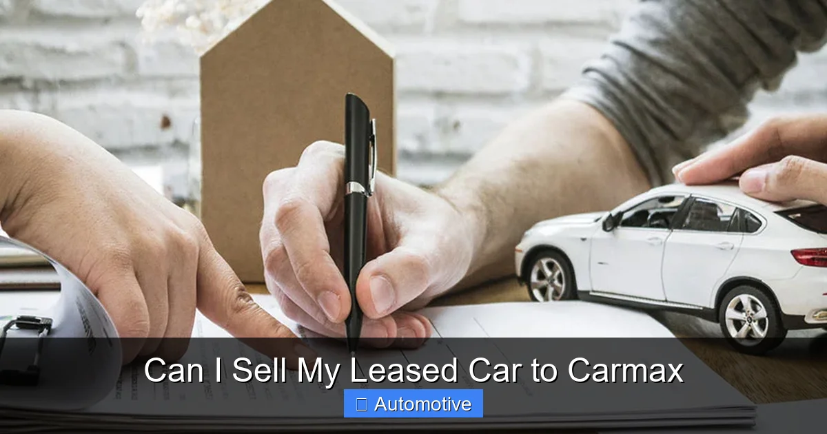 Can I Sell My Leased Car to Carmax