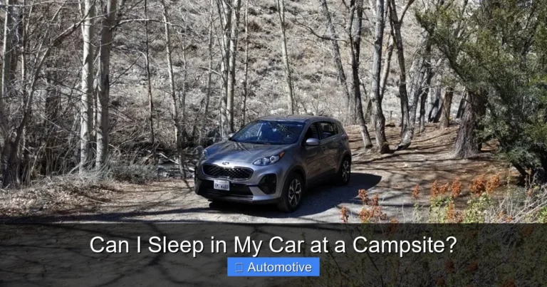 Can I Sleep in My Car at a Campsite?
