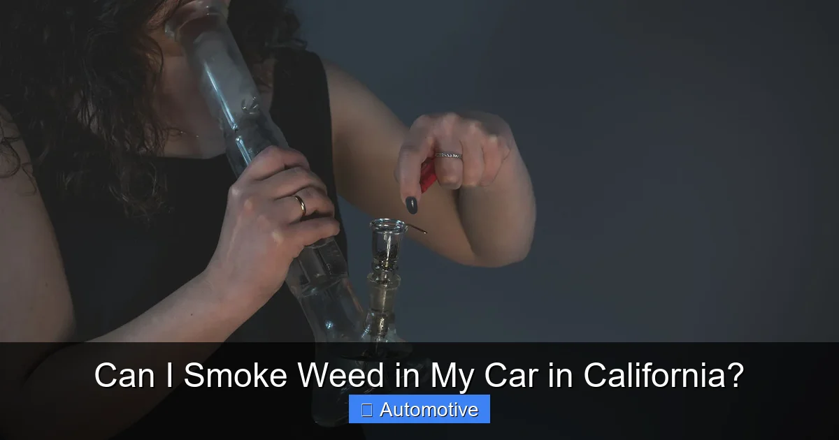 Can I Smoke Weed in My Car in California?