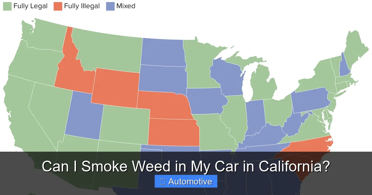 Can I Smoke Weed in My Car in California?
