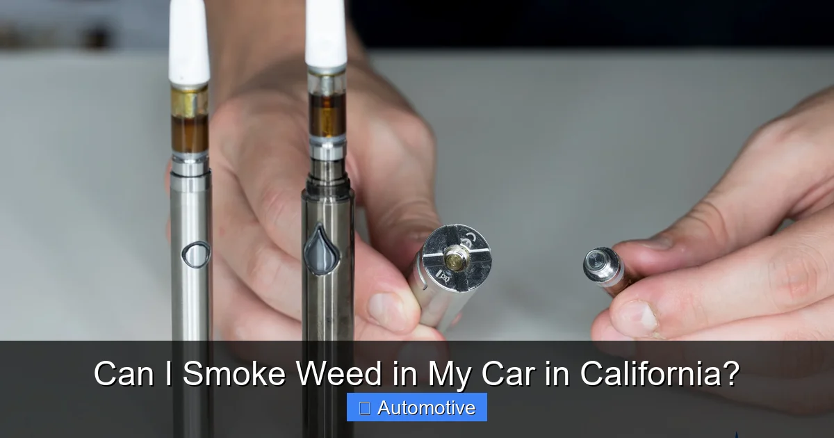 Can I Smoke Weed in My Car in California?