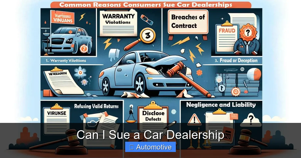 Can I Sue a Car Dealership
