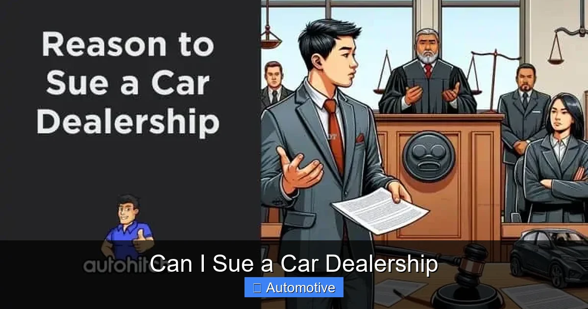 Can I Sue a Car Dealership