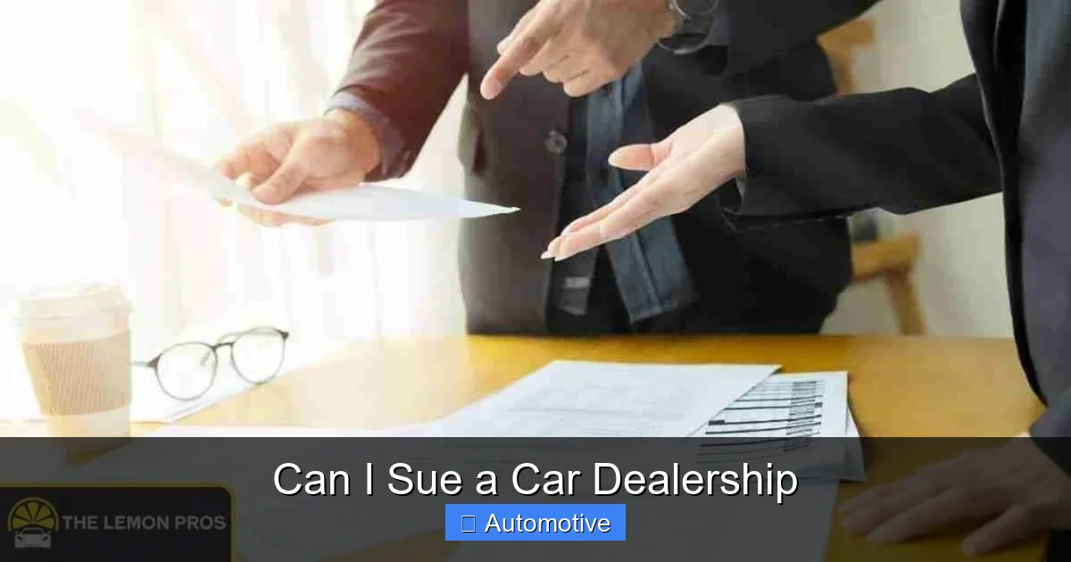 Can I Sue a Car Dealership