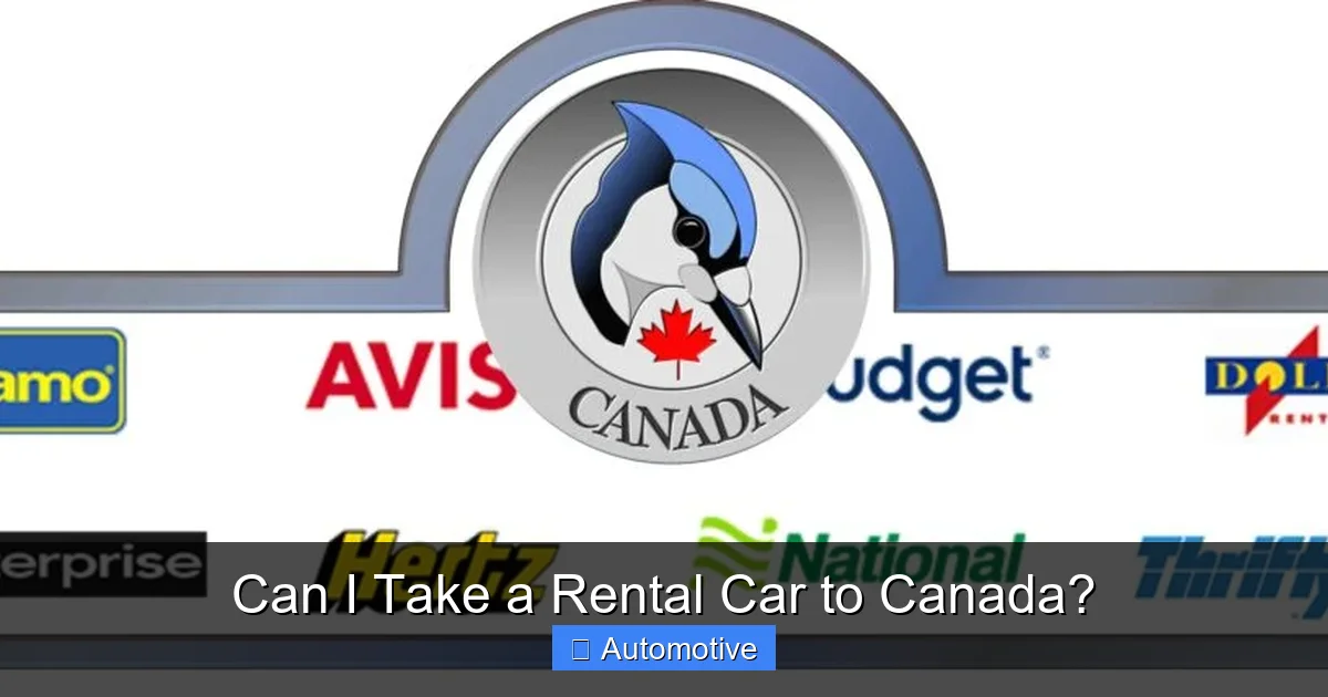 Can I Take a Rental Car to Canada?
