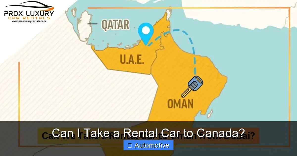 Can I Take a Rental Car to Canada?