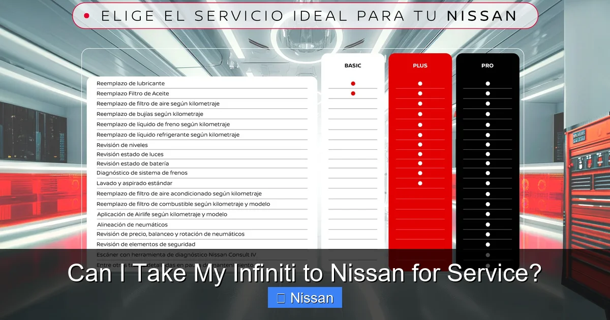 Can I Take My Infiniti to Nissan for Service?
