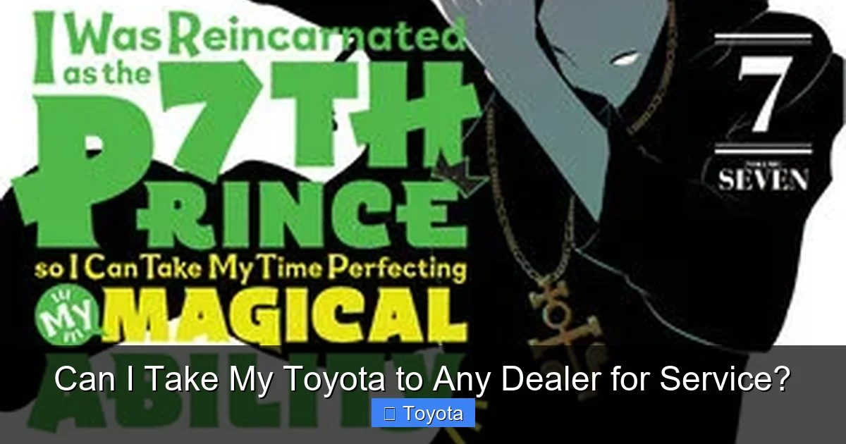Can I Take My Toyota to Any Dealer for Service?