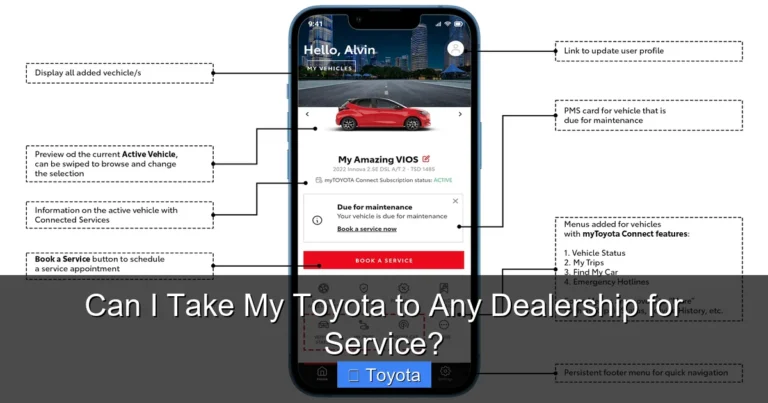 Can I Take My Toyota to Any Dealership for Service?