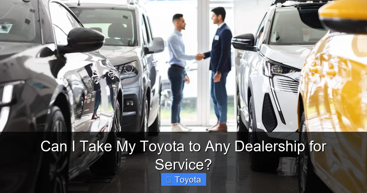 Can I Take My Toyota to Any Dealership for Service?