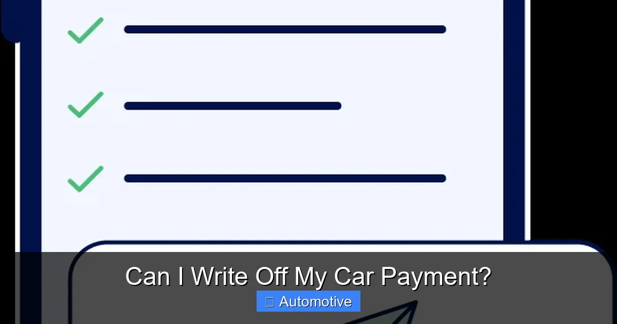 Can I Write Off My Car Payment?