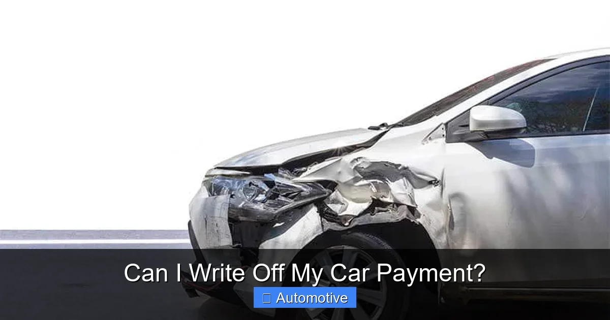 Can I Write Off My Car Payment?
