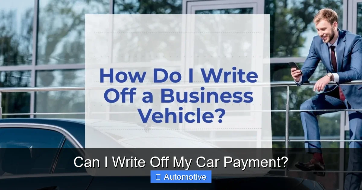 Can I Write Off My Car Payment?