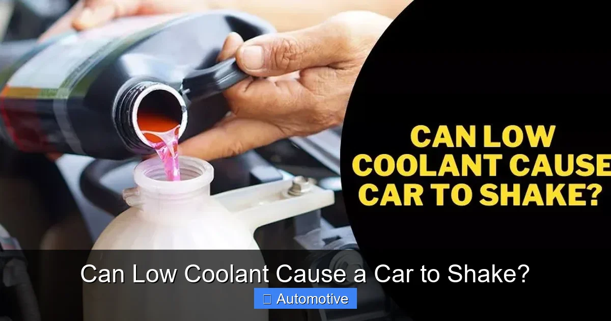 Can Low Coolant Cause a Car to Shake?