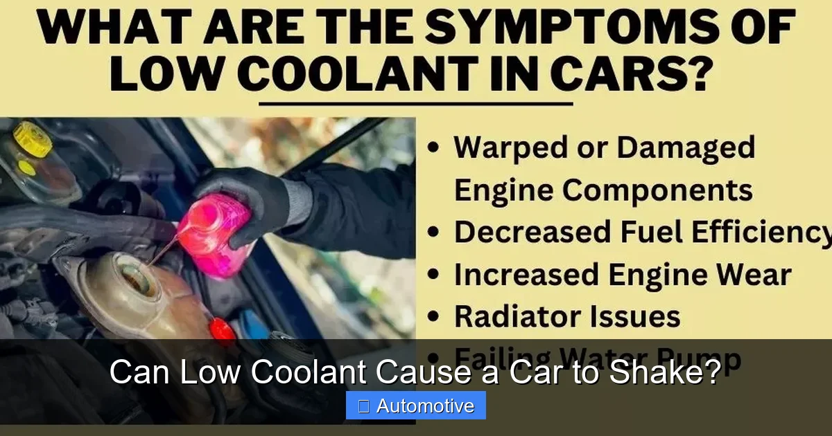 Can Low Coolant Cause a Car to Shake?