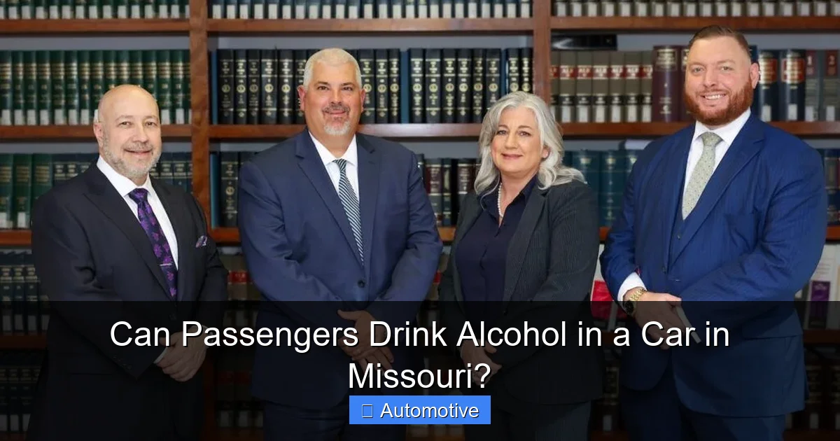 Can Passengers Drink Alcohol in a Car in Missouri?