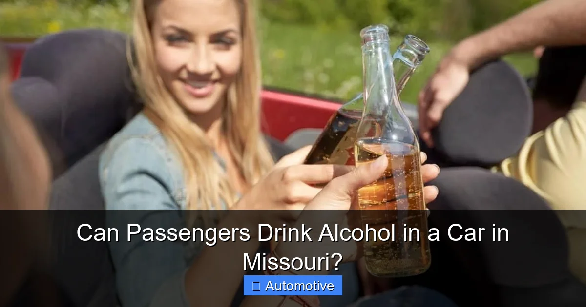 Can Passengers Drink Alcohol in a Car in Missouri?