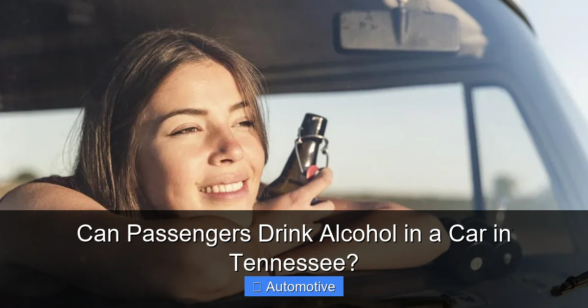 Can Passengers Drink Alcohol in a Car in Tennessee?