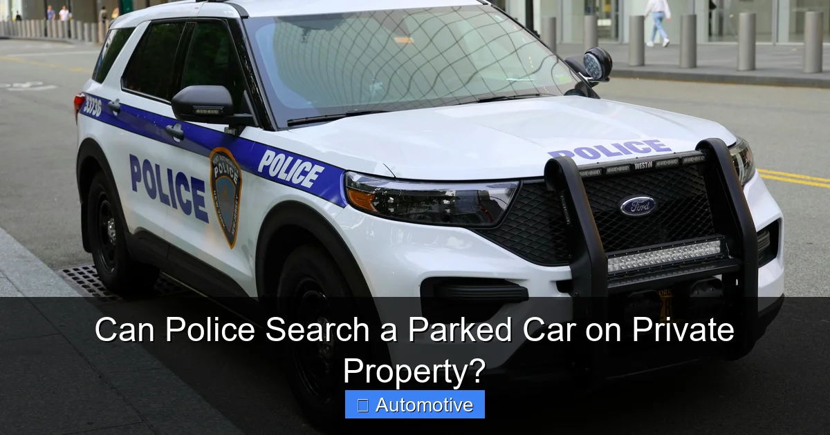 Can Police Search a Parked Car on Private Property?