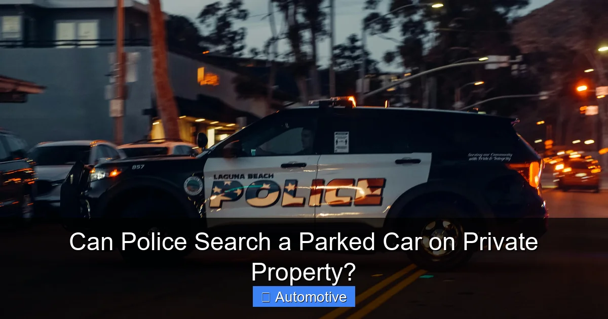 Can Police Search a Parked Car on Private Property?