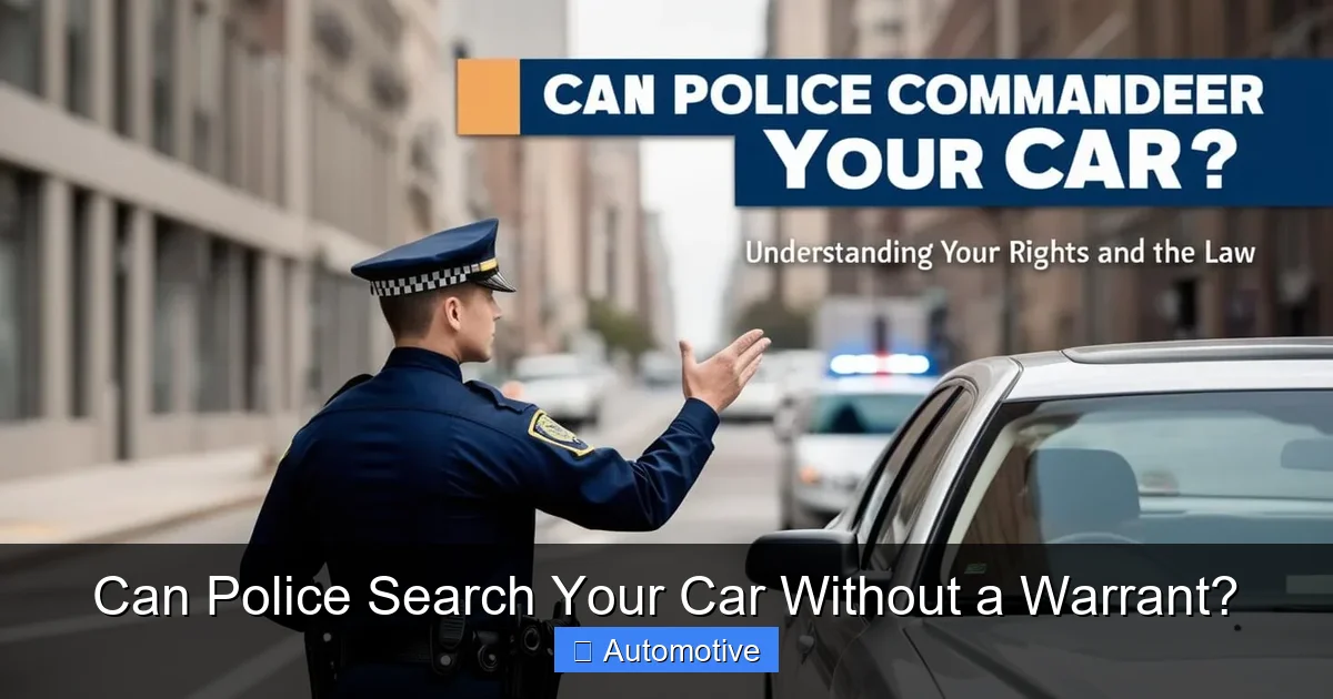 Can Police Search Your Car Without a Warrant?