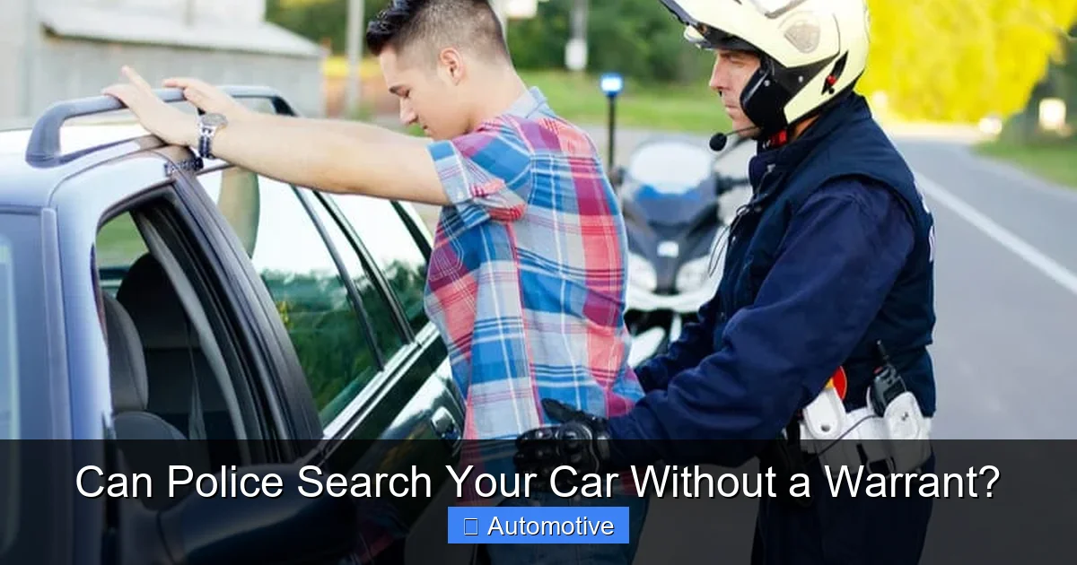 Can Police Search Your Car Without a Warrant?