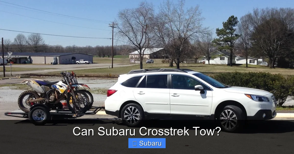 Can Subaru Crosstrek Tow?