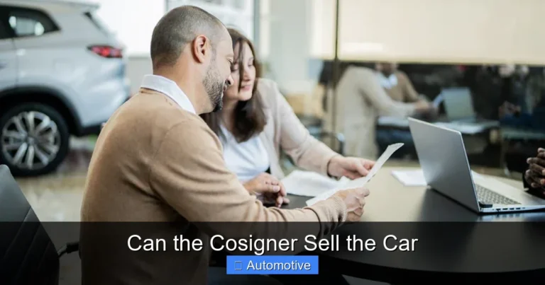 Can the Cosigner Sell the Car