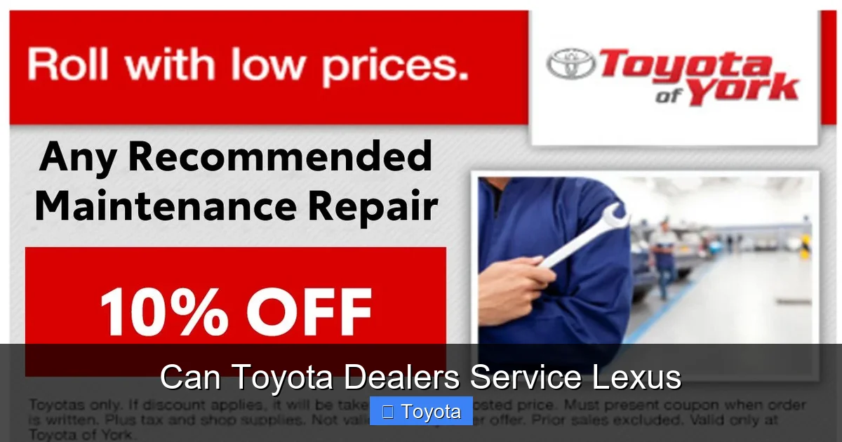 Can Toyota Dealers Service Lexus